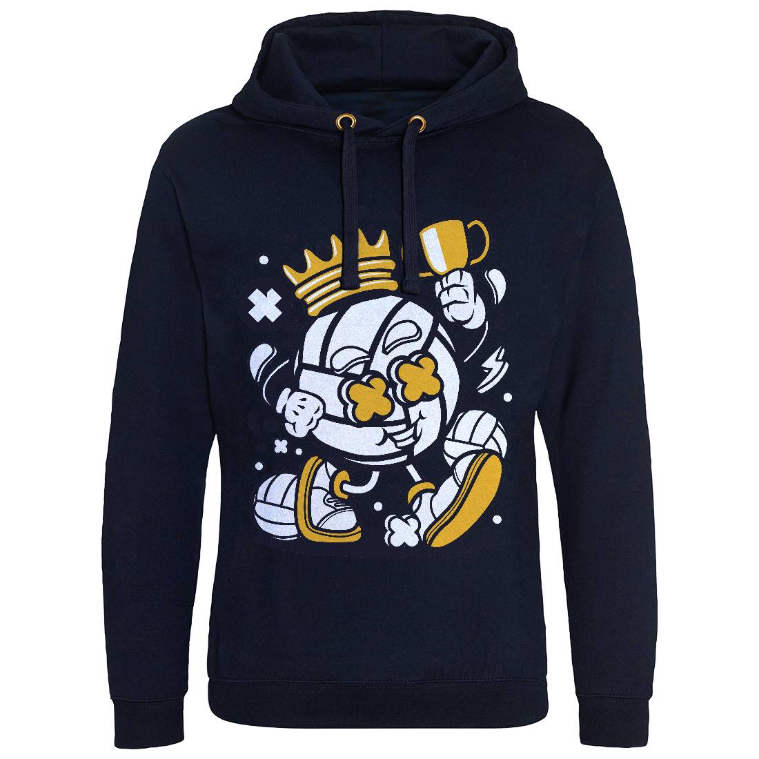 Volleyball King Mens Hoodie Without Pocket Sport C294