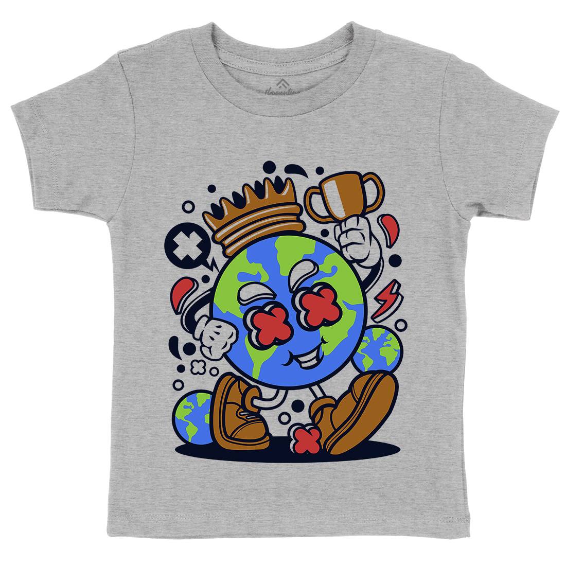 World King Kids Organic Crew Neck T-Shirt Retro C300