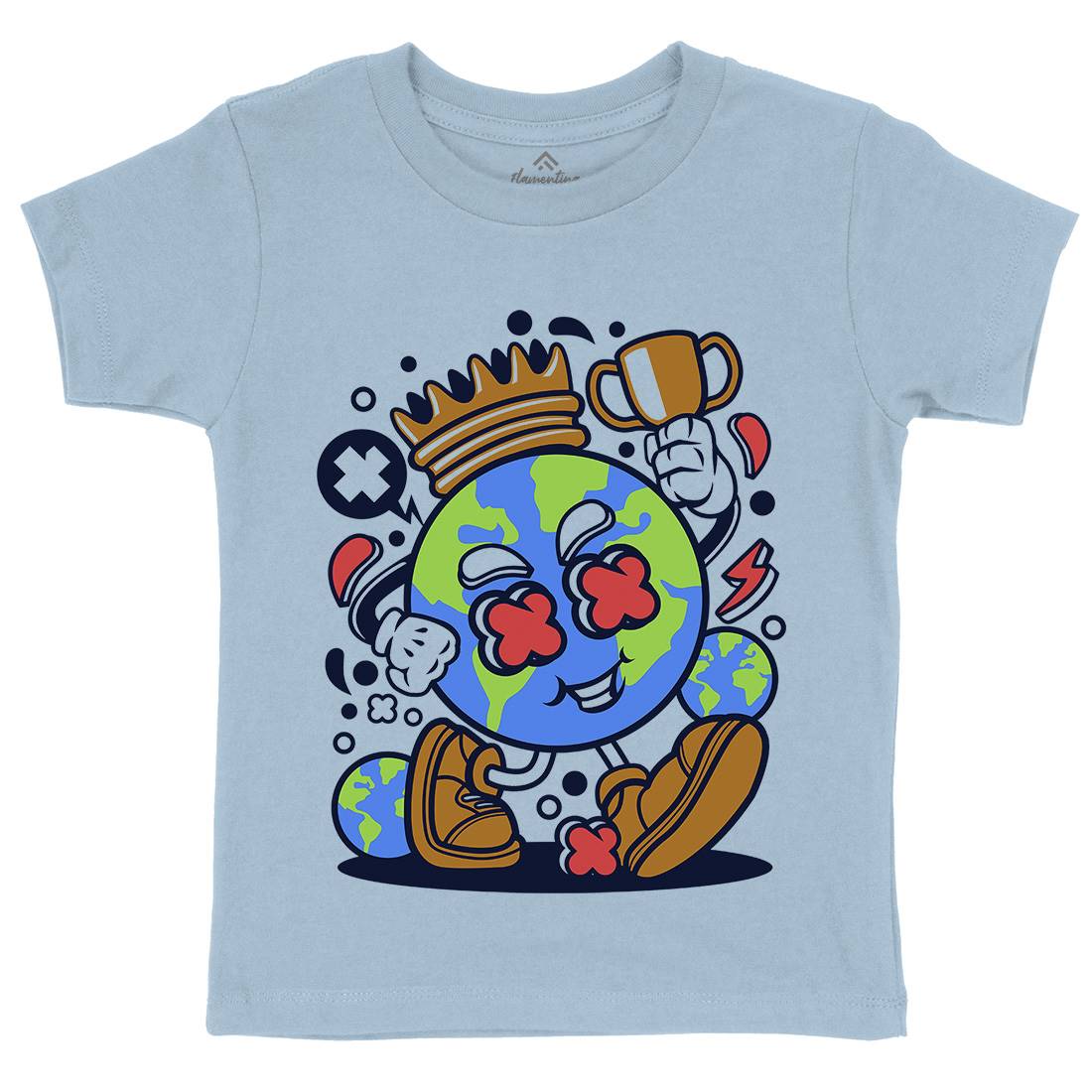 World King Kids Crew Neck T-Shirt Retro C300