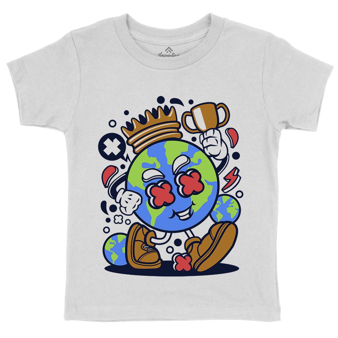 World King Kids Crew Neck T-Shirt Retro C300