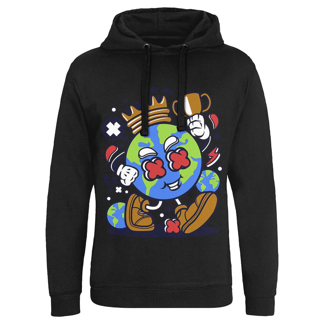 World King Mens Hoodie Without Pocket Retro C300