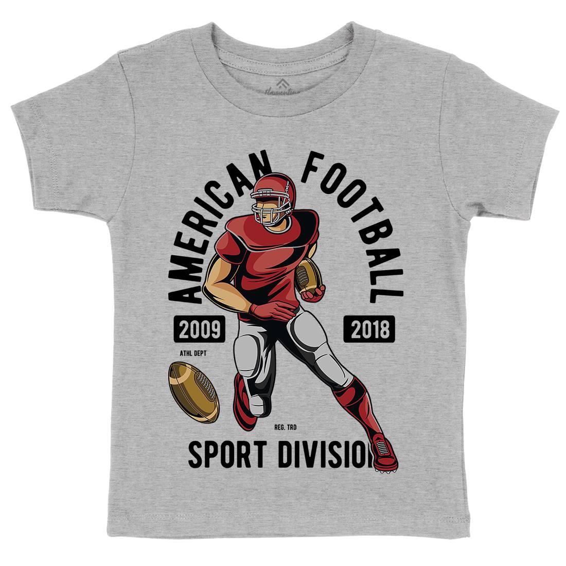 American Football Kids Crew Neck T-Shirt Sport C301