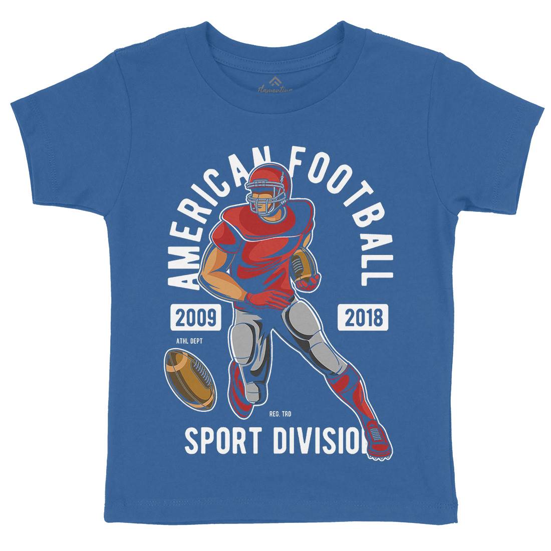 American Football Kids Crew Neck T-Shirt Sport C301