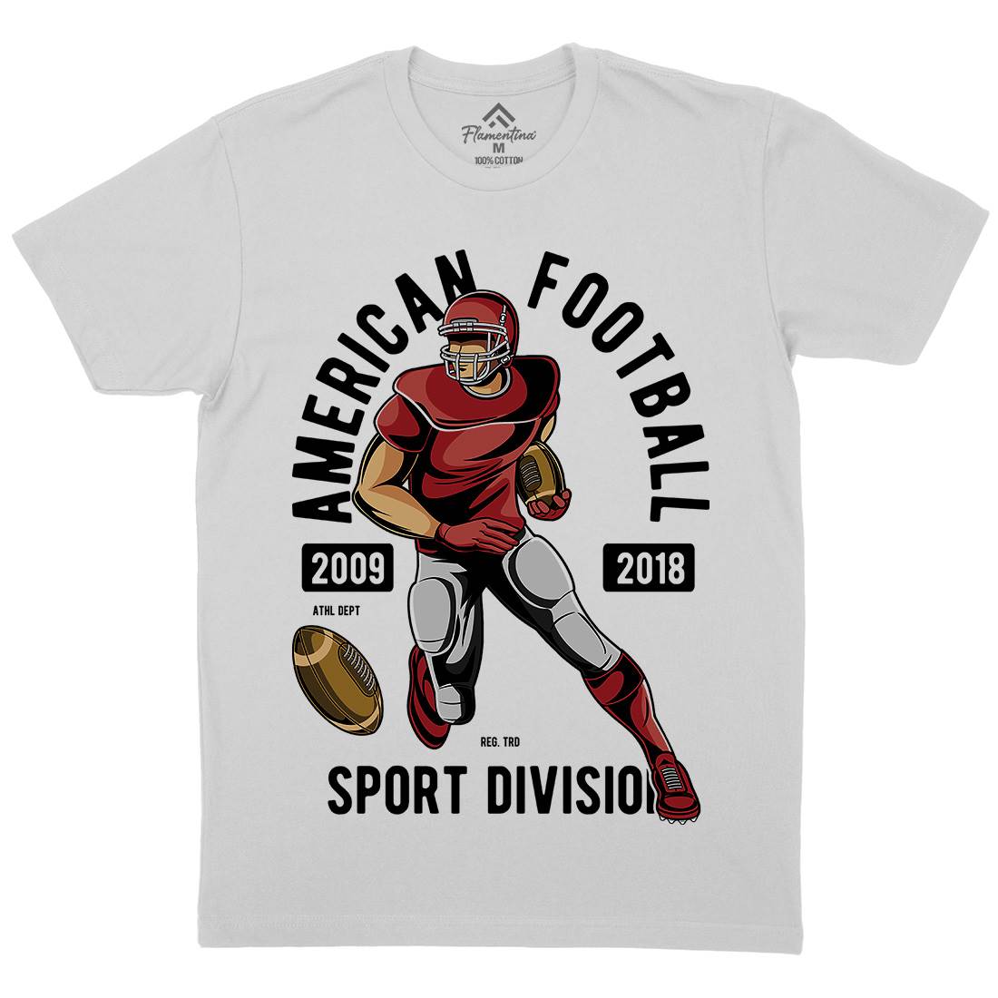 American Football Mens Crew Neck T-Shirt Sport C301