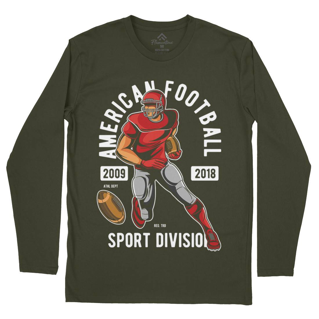 American Football Mens Long Sleeve T-Shirt Sport C301