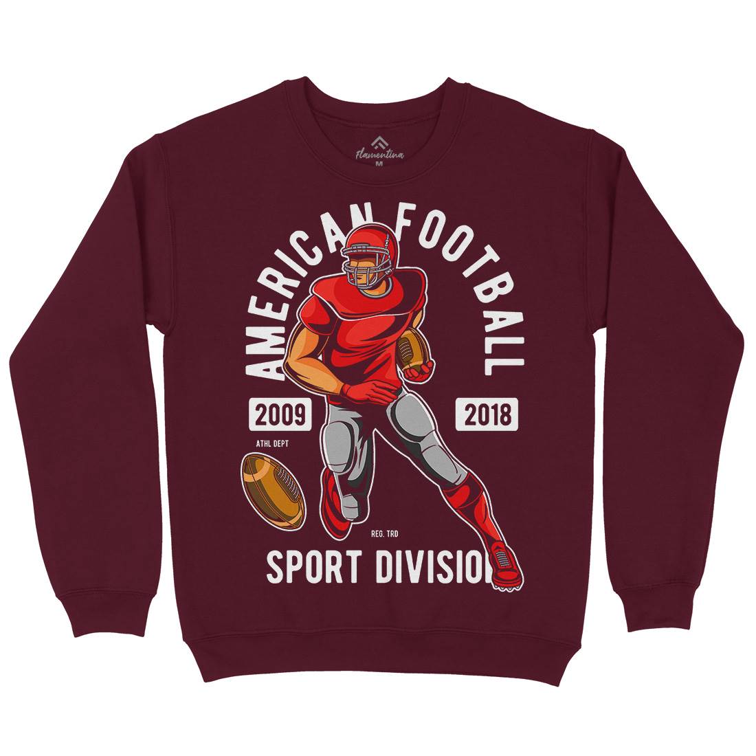 American Football Mens Crew Neck Sweatshirt Sport C301