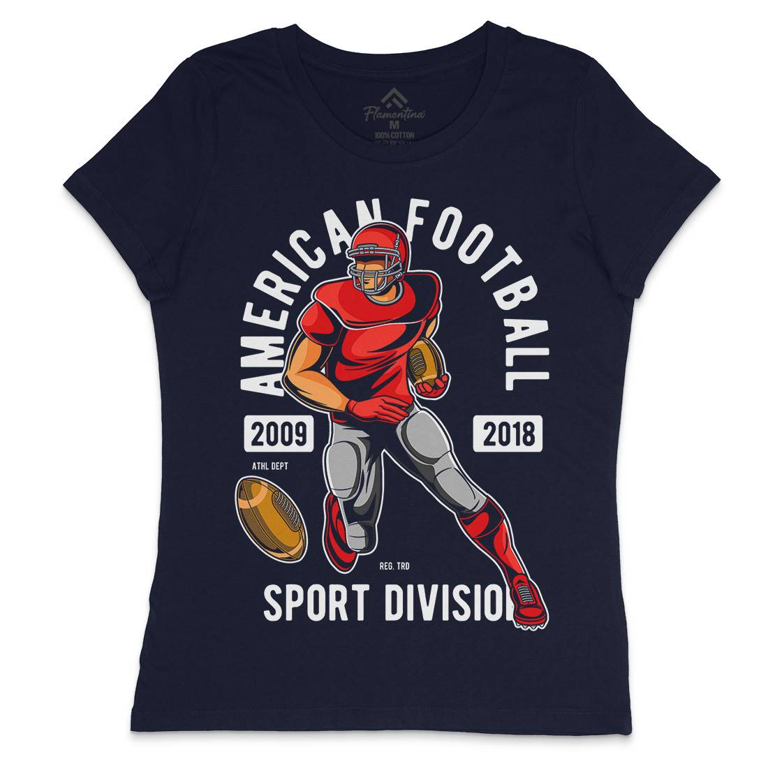American Football Womens Crew Neck T-Shirt Sport C301