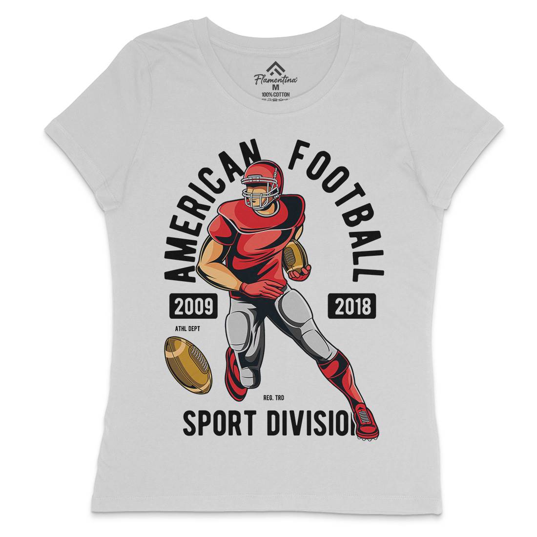 American Football Womens Crew Neck T-Shirt Sport C301