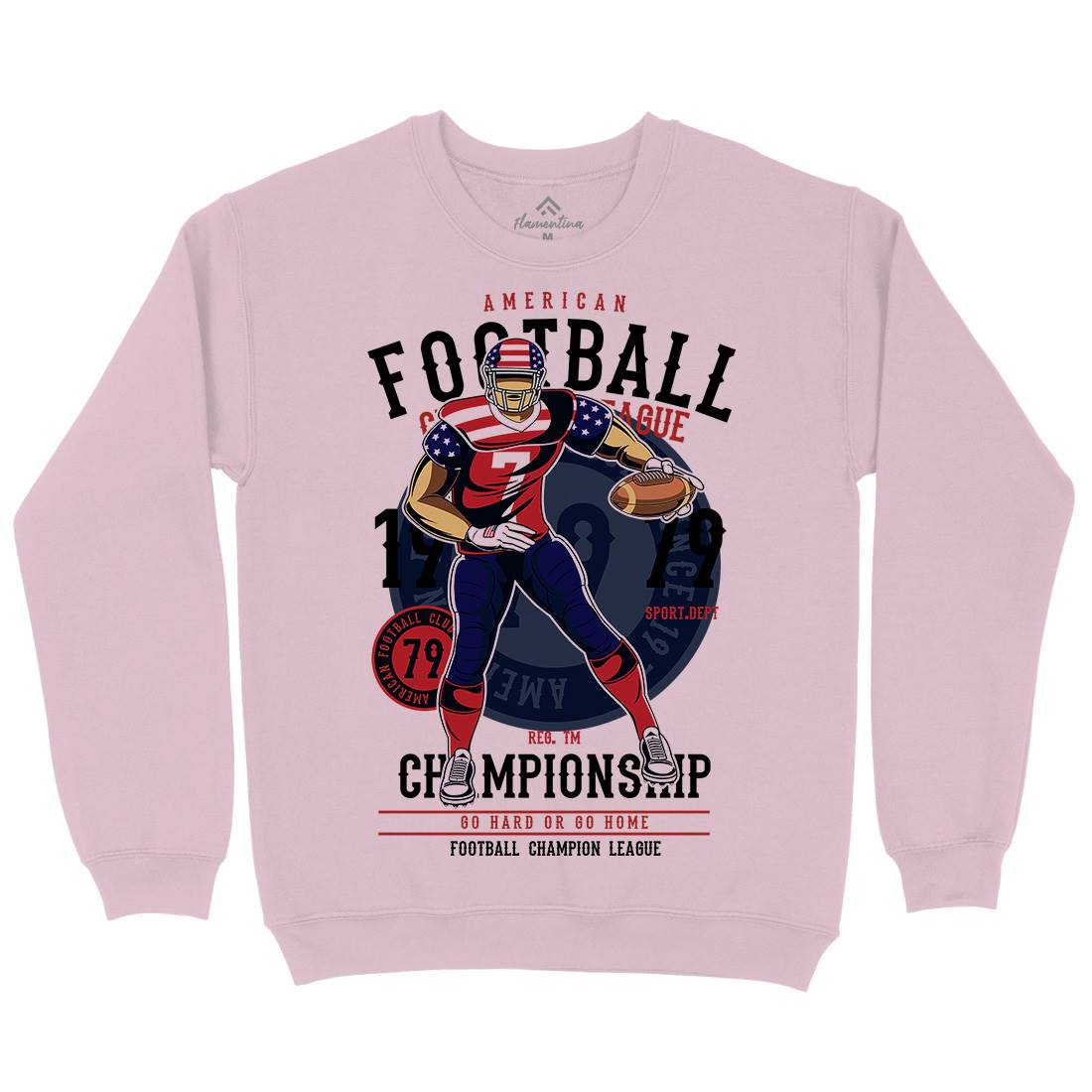 American Football Player Kids Crew Neck Sweatshirt Sport C302