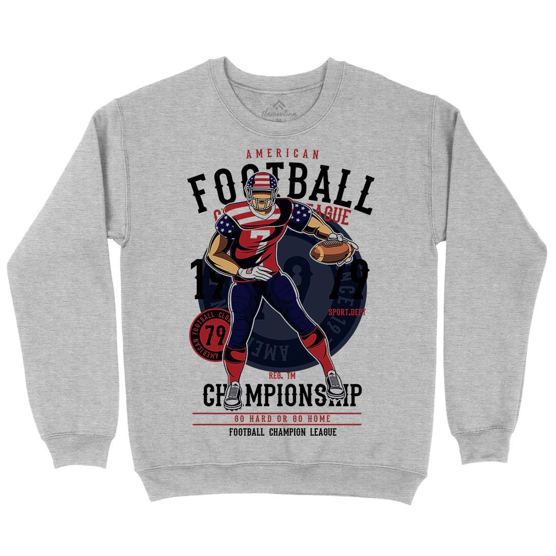 American Football Player Kids Crew Neck Sweatshirt Sport C302