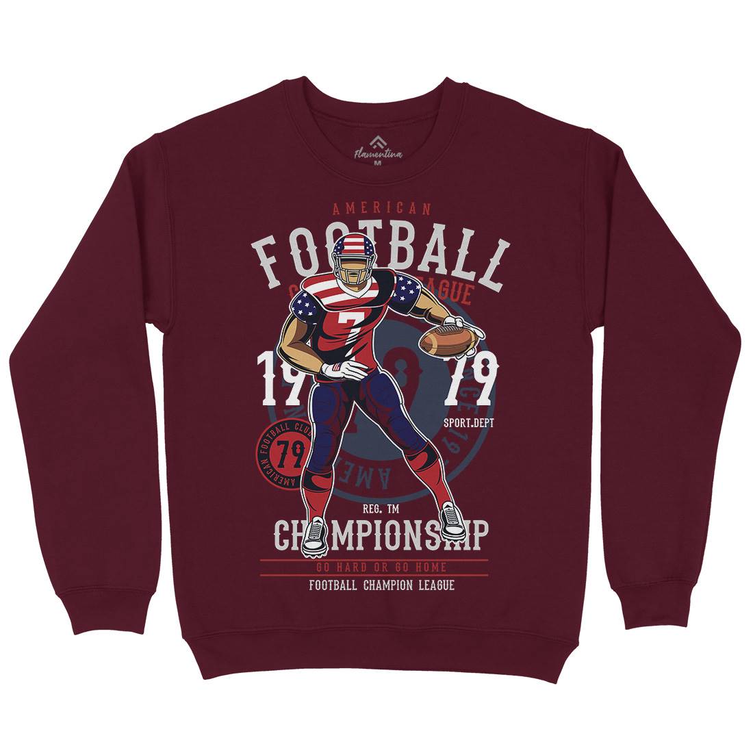 American Football Player Kids Crew Neck Sweatshirt Sport C302