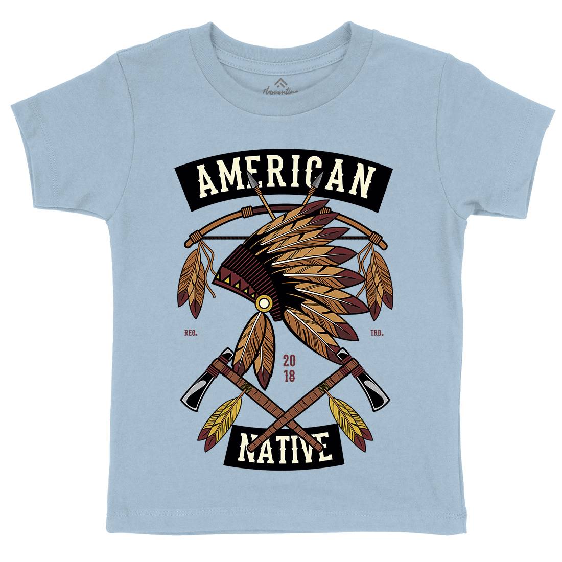 American Native Kids Crew Neck T-Shirt American C303