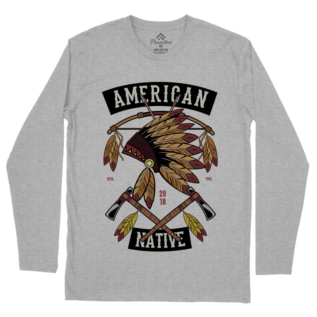 American Native Mens Long Sleeve T-Shirt American C303