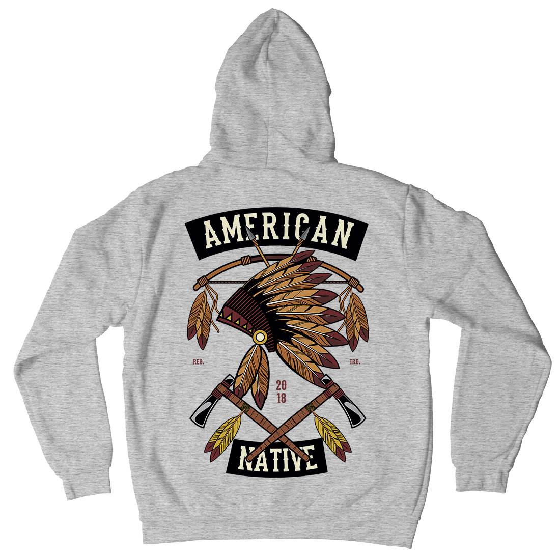 American Native Mens Hoodie With Pocket American C303