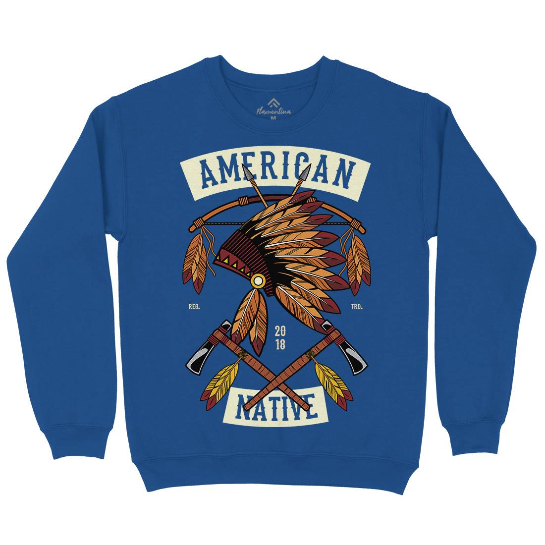 American Native Mens Crew Neck Sweatshirt American C303
