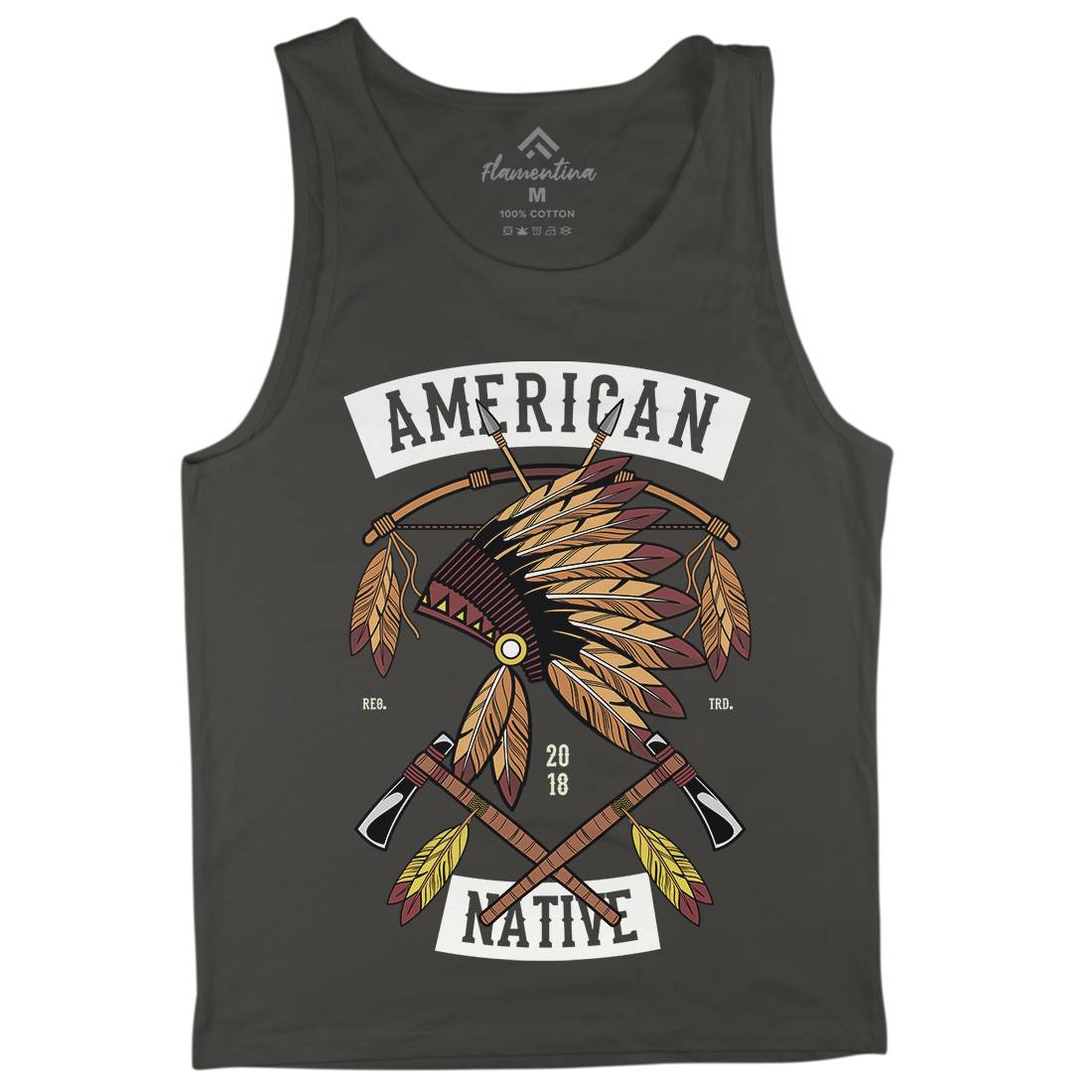 American Native Mens Tank Top Vest American C303
