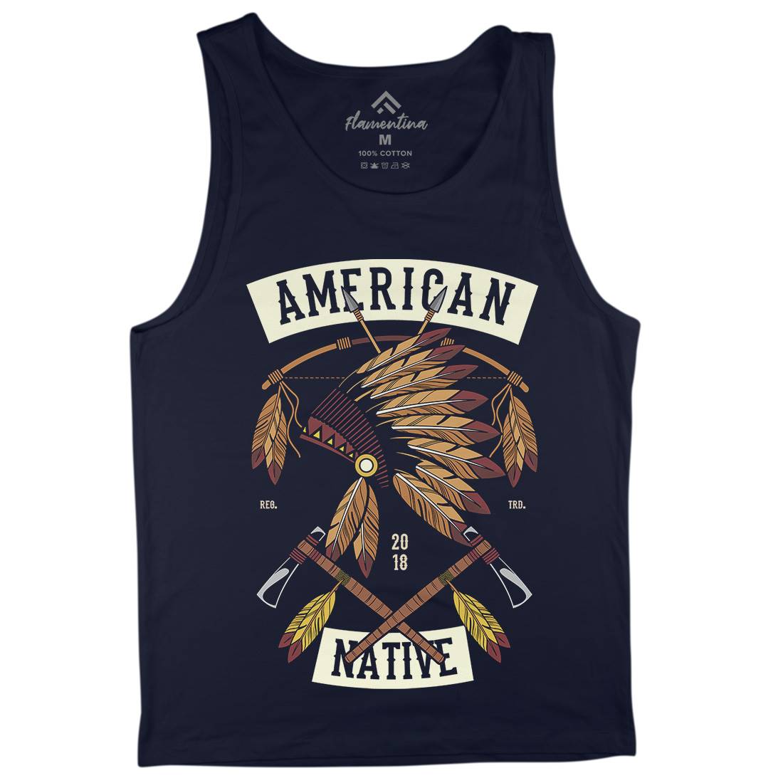 American Native Mens Tank Top Vest American C303