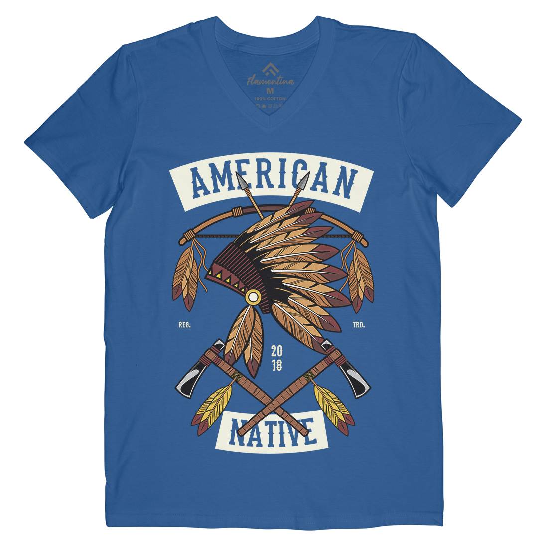 American Native Mens V-Neck T-Shirt American C303