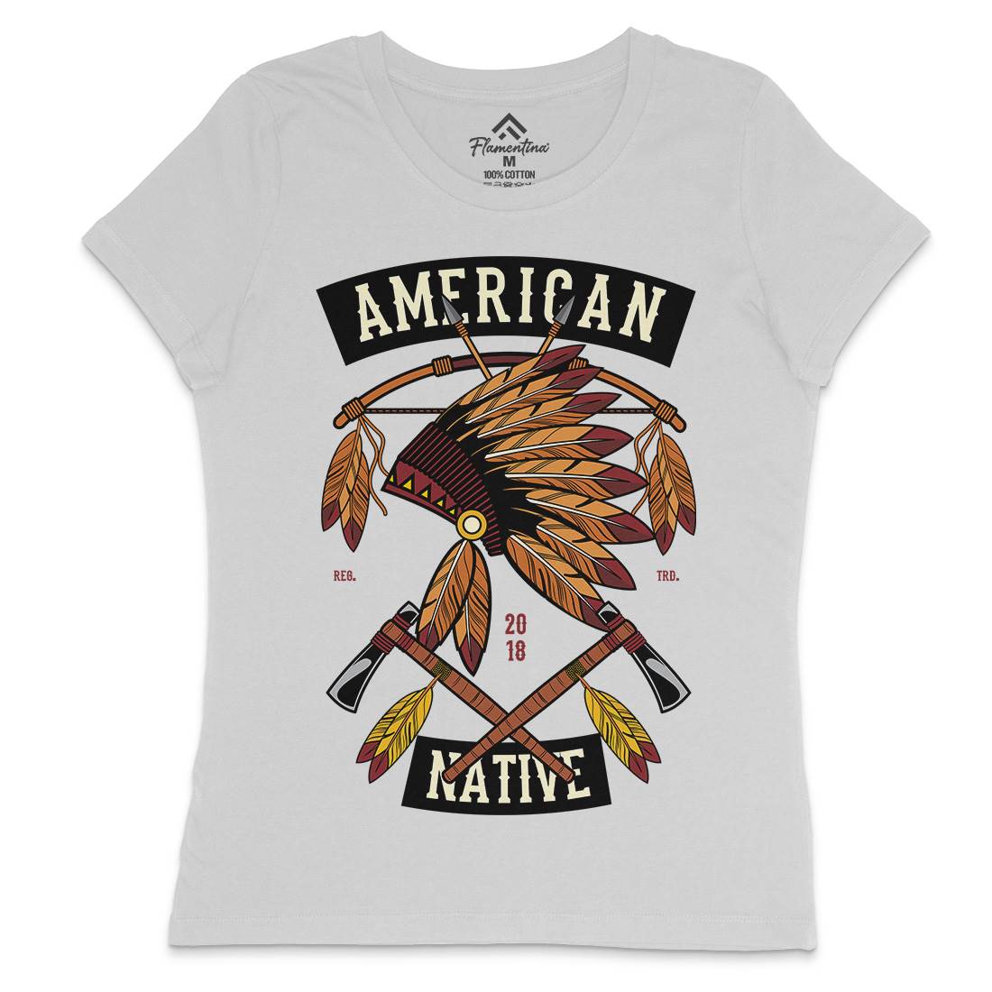 American Native Womens Crew Neck T-Shirt American C303