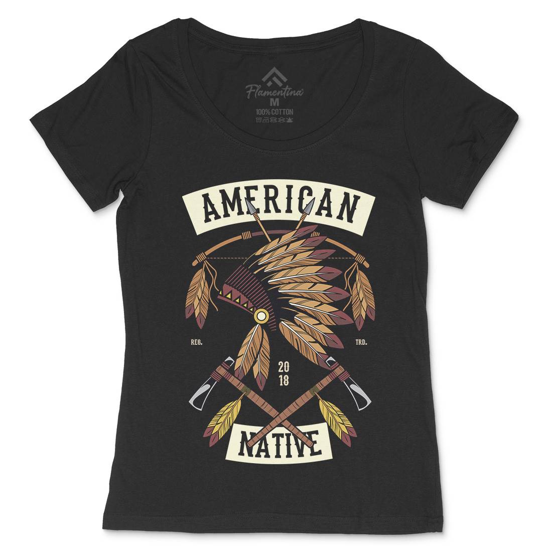 American Native Womens Scoop Neck T-Shirt American C303