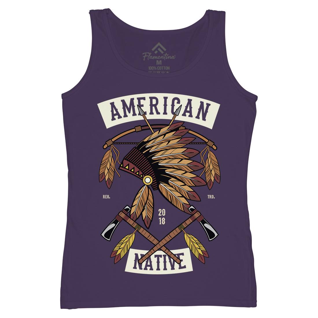 American Native Womens Organic Tank Top Vest American C303