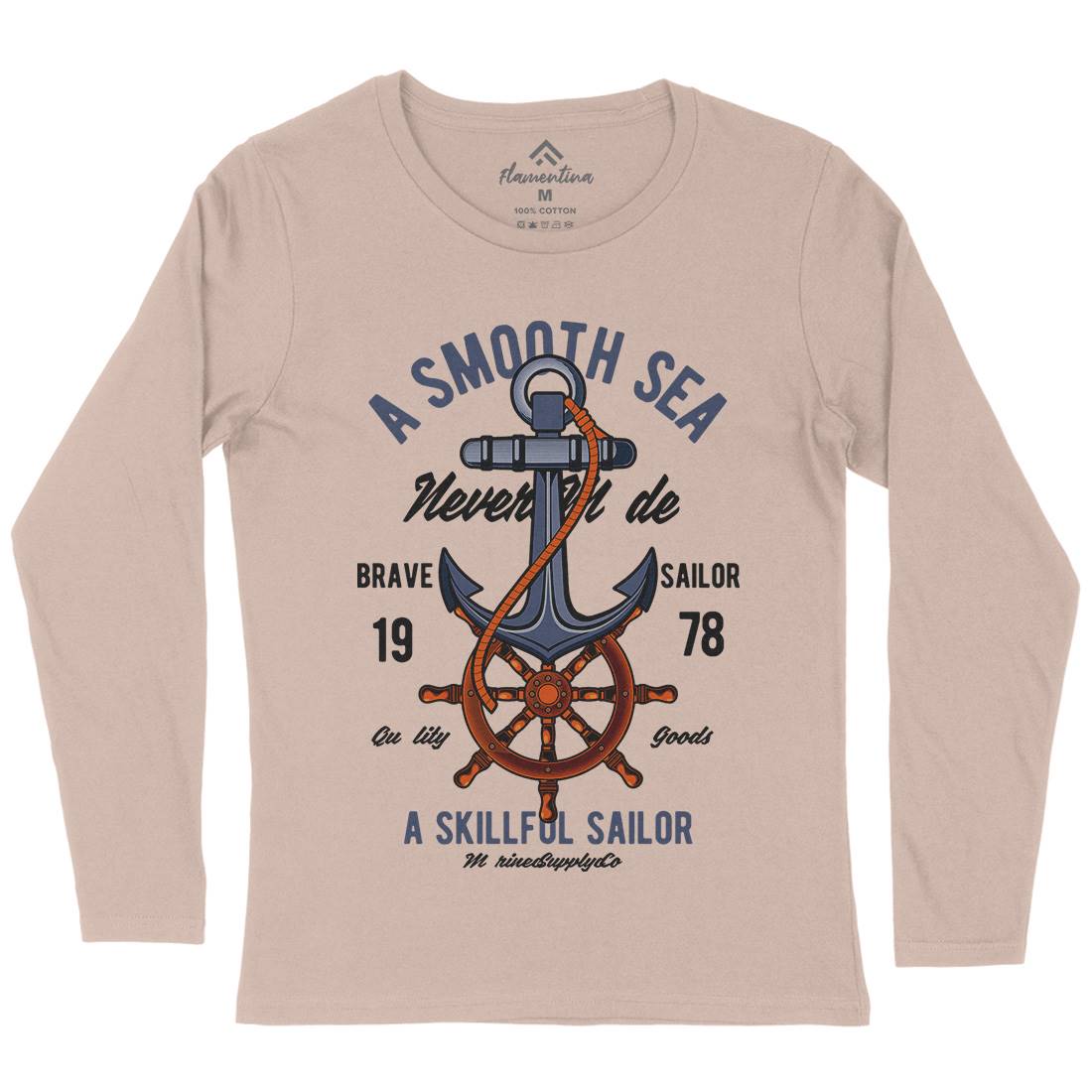 Anchor Womens Long Sleeve T-Shirt Navy C305