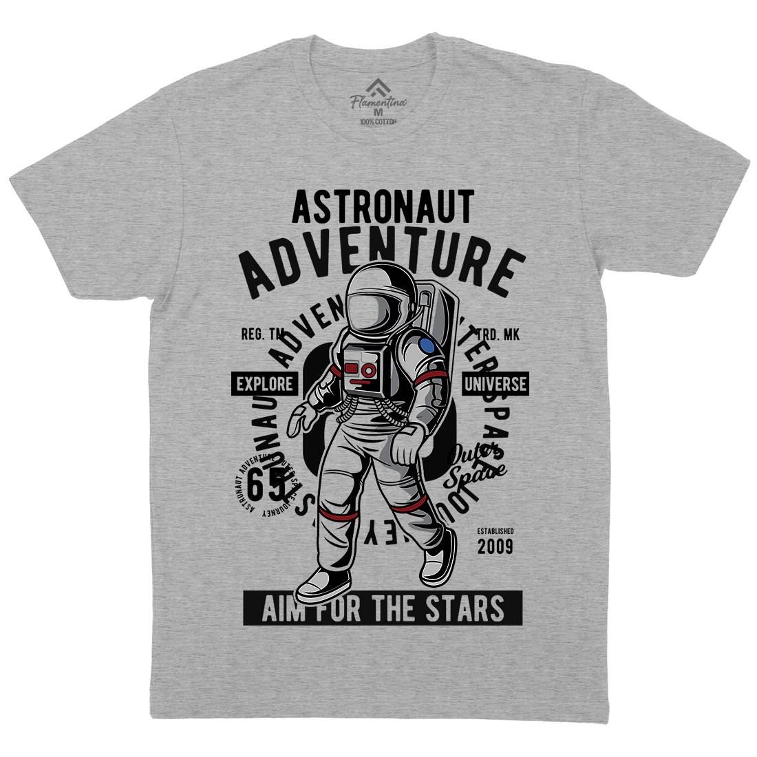 Astronaut Adventure Mens Crew Neck T-Shirt Space C307