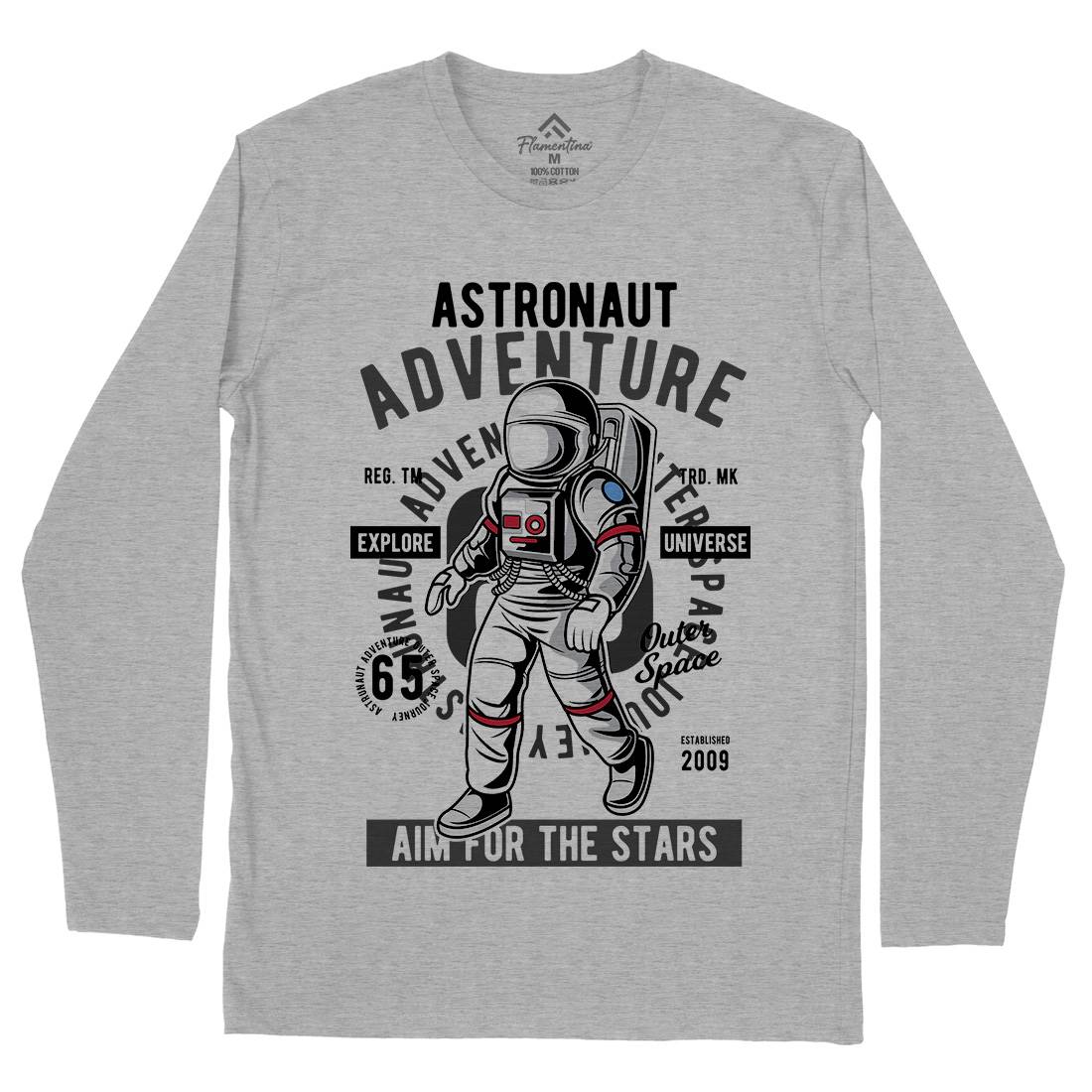 Astronaut Adventure Mens Long Sleeve T-Shirt Space C307