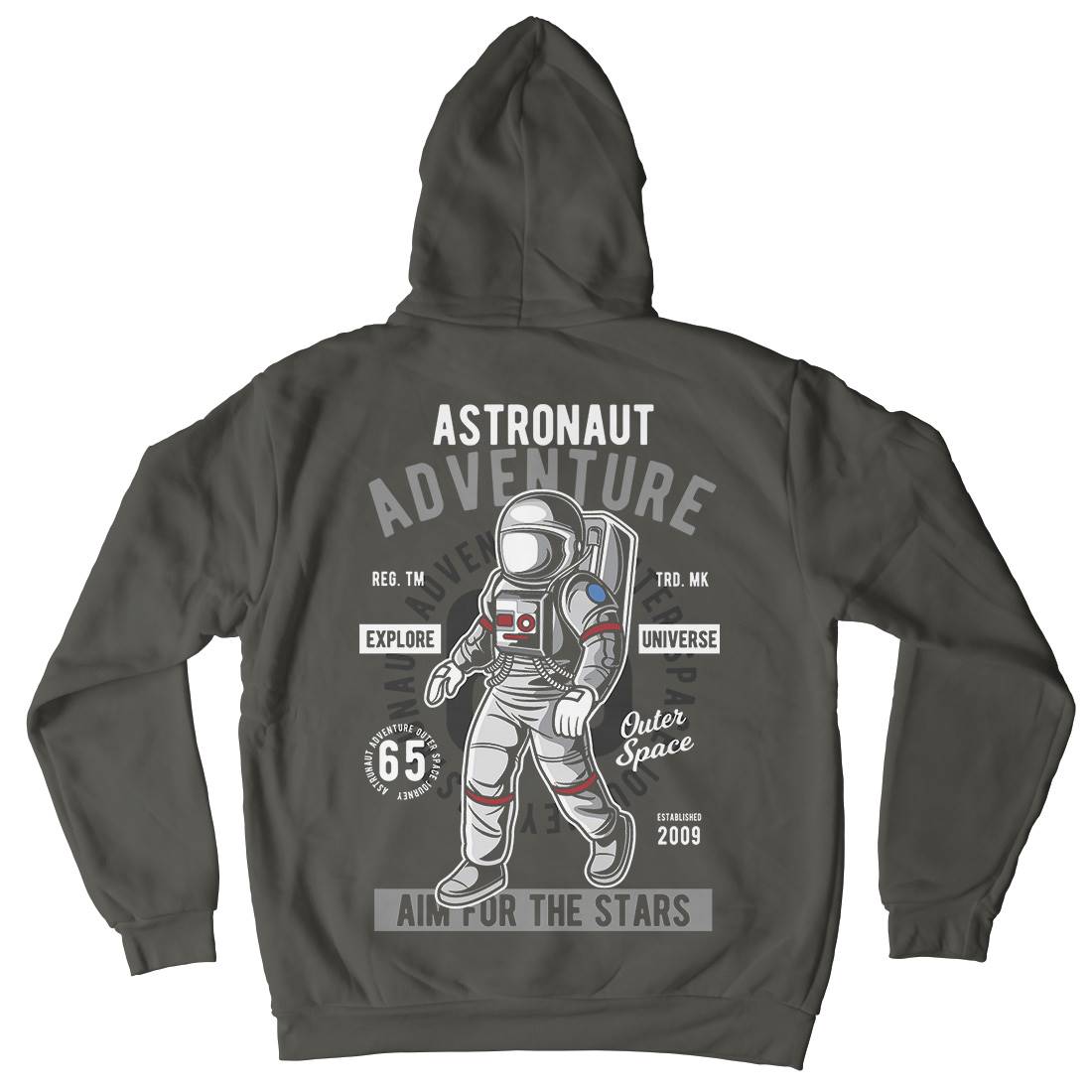 Astronaut Adventure Mens Hoodie With Pocket Space C307