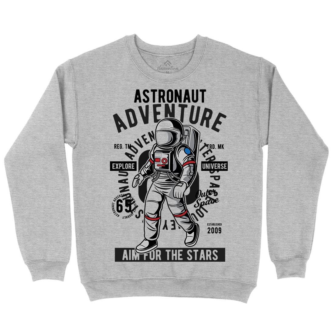 Astronaut Adventure Mens Crew Neck Sweatshirt Space C307