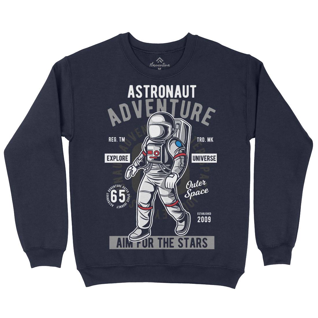 Astronaut Adventure Mens Crew Neck Sweatshirt Space C307