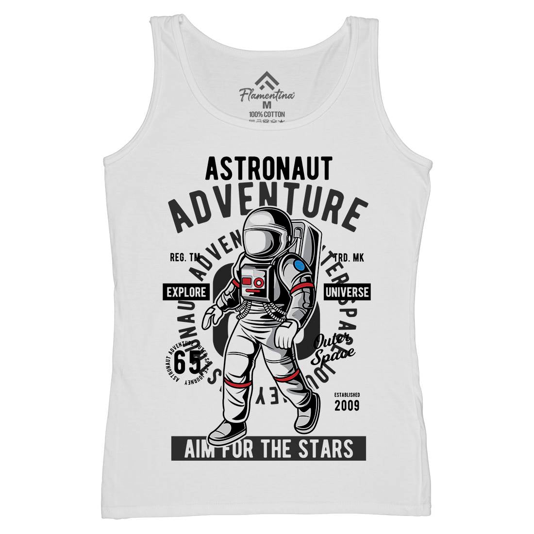 Astronaut Adventure Womens Organic Tank Top Vest Space C307