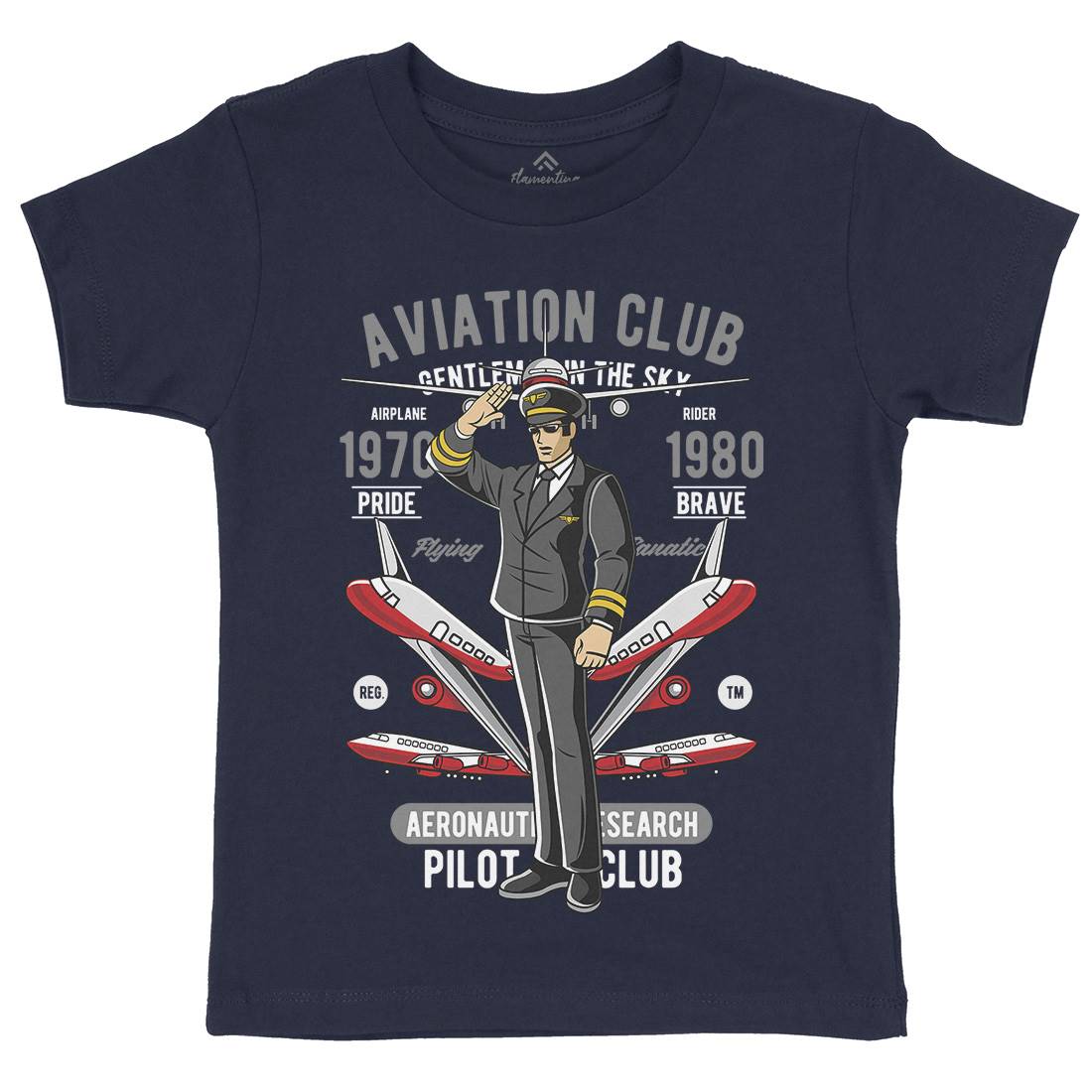 Aviation Club Kids Crew Neck T-Shirt Sport C309