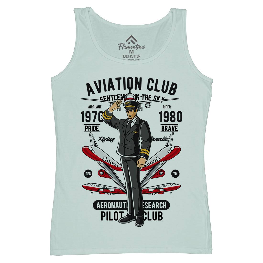Aviation Club Womens Organic Tank Top Vest Sport C309