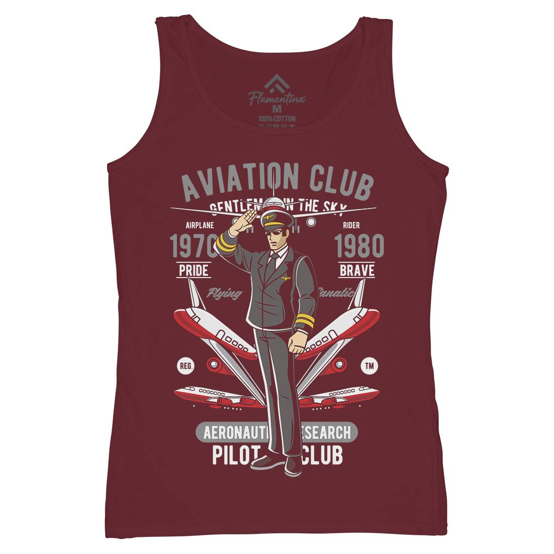 Aviation Club Womens Organic Tank Top Vest Sport C309
