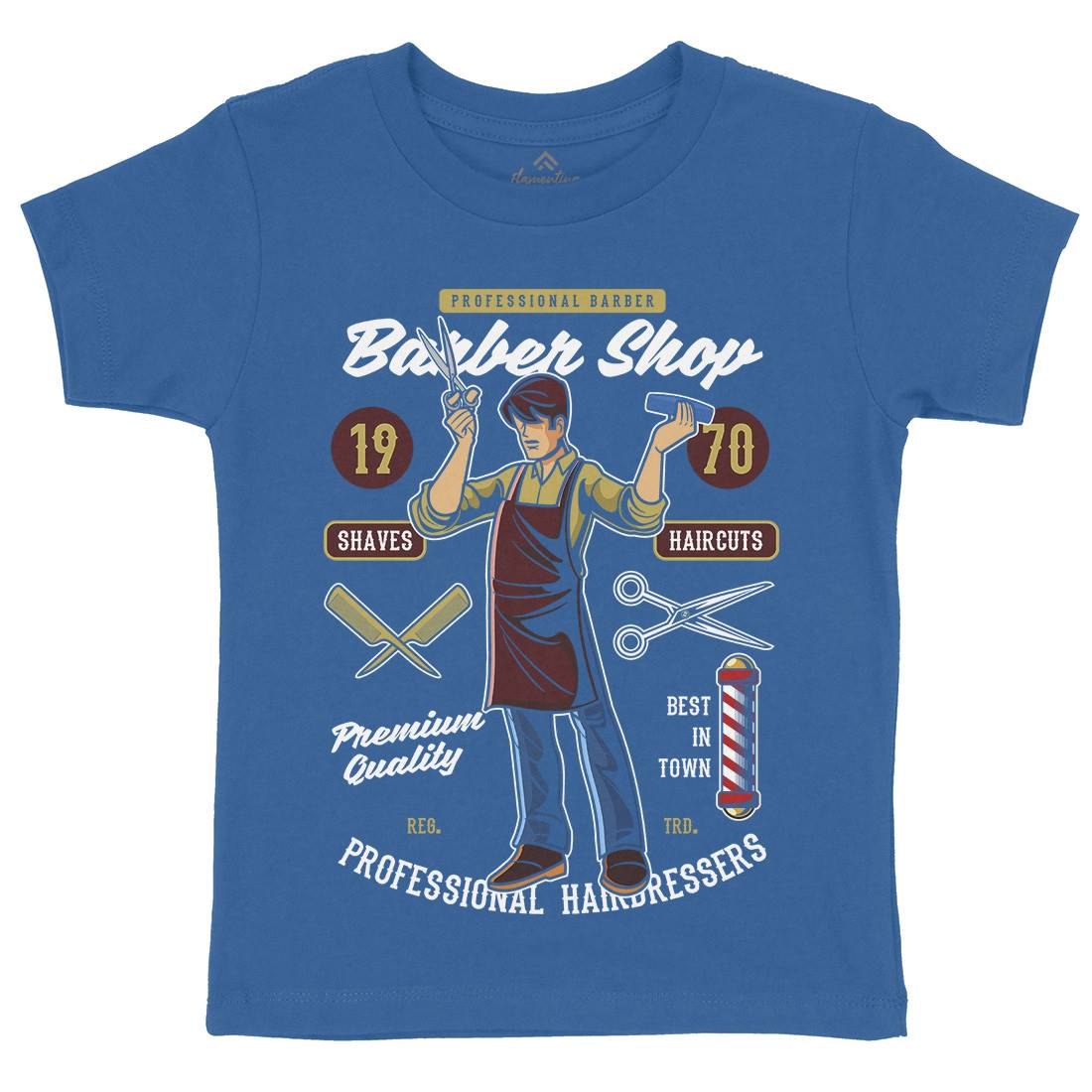 Shop Kids Organic Crew Neck T-Shirt Barber C310