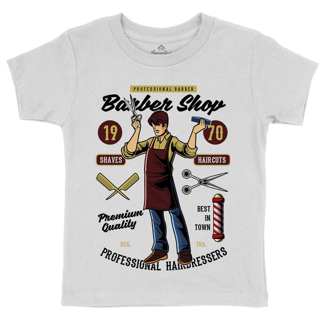 Shop Kids Crew Neck T-Shirt Barber C310
