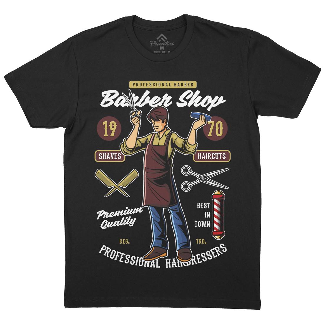 Shop Mens Crew Neck T-Shirt Barber C310