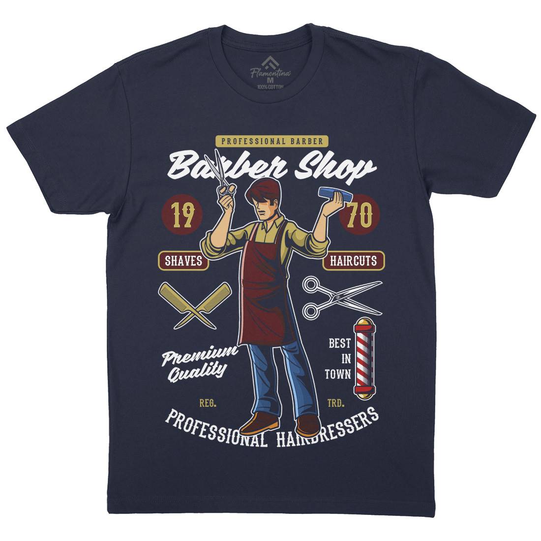 Shop Mens Crew Neck T-Shirt Barber C310