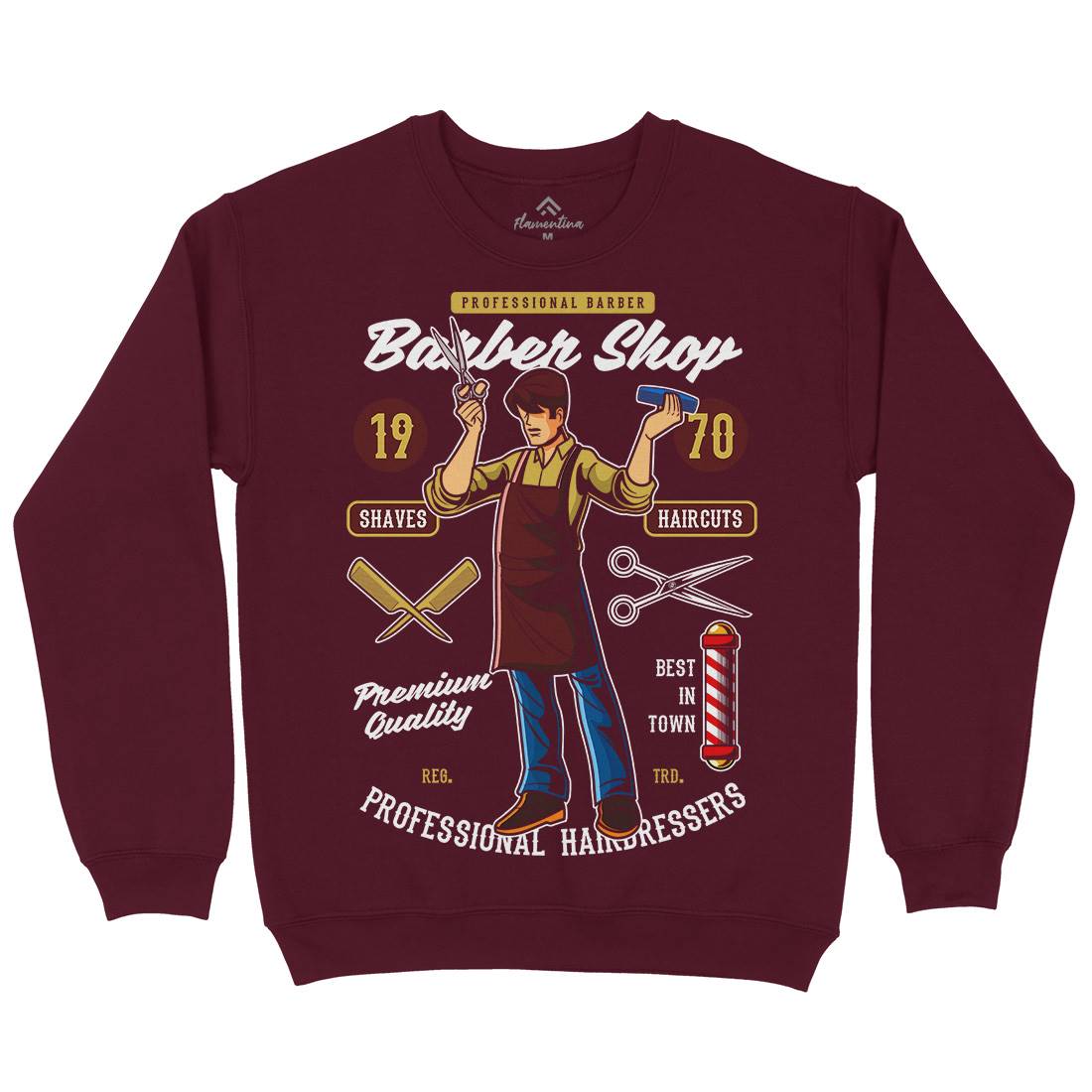Shop Mens Crew Neck Sweatshirt Barber C310
