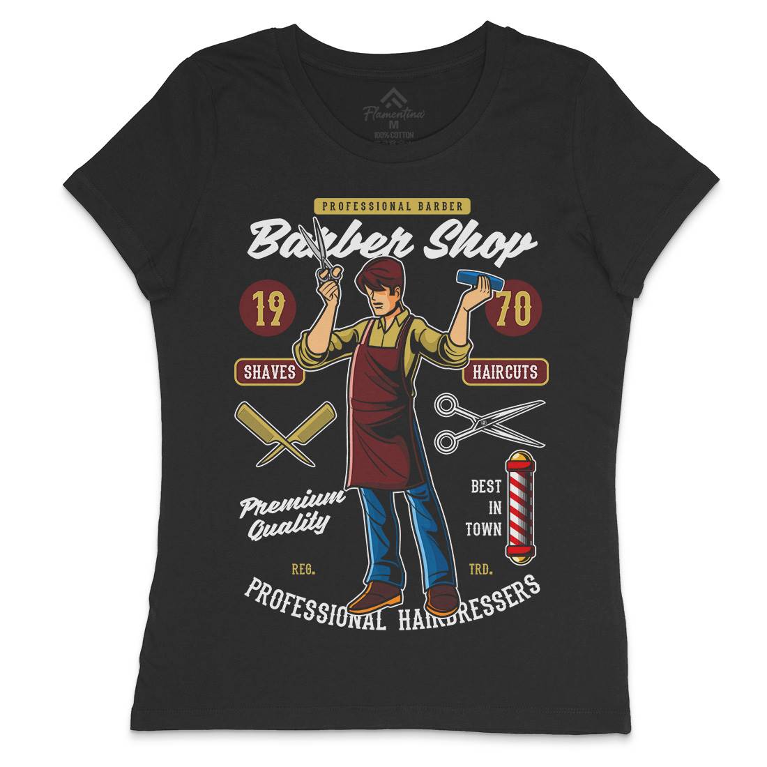 Shop Womens Crew Neck T-Shirt Barber C310