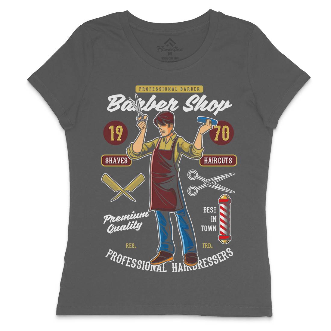 Shop Womens Crew Neck T-Shirt Barber C310