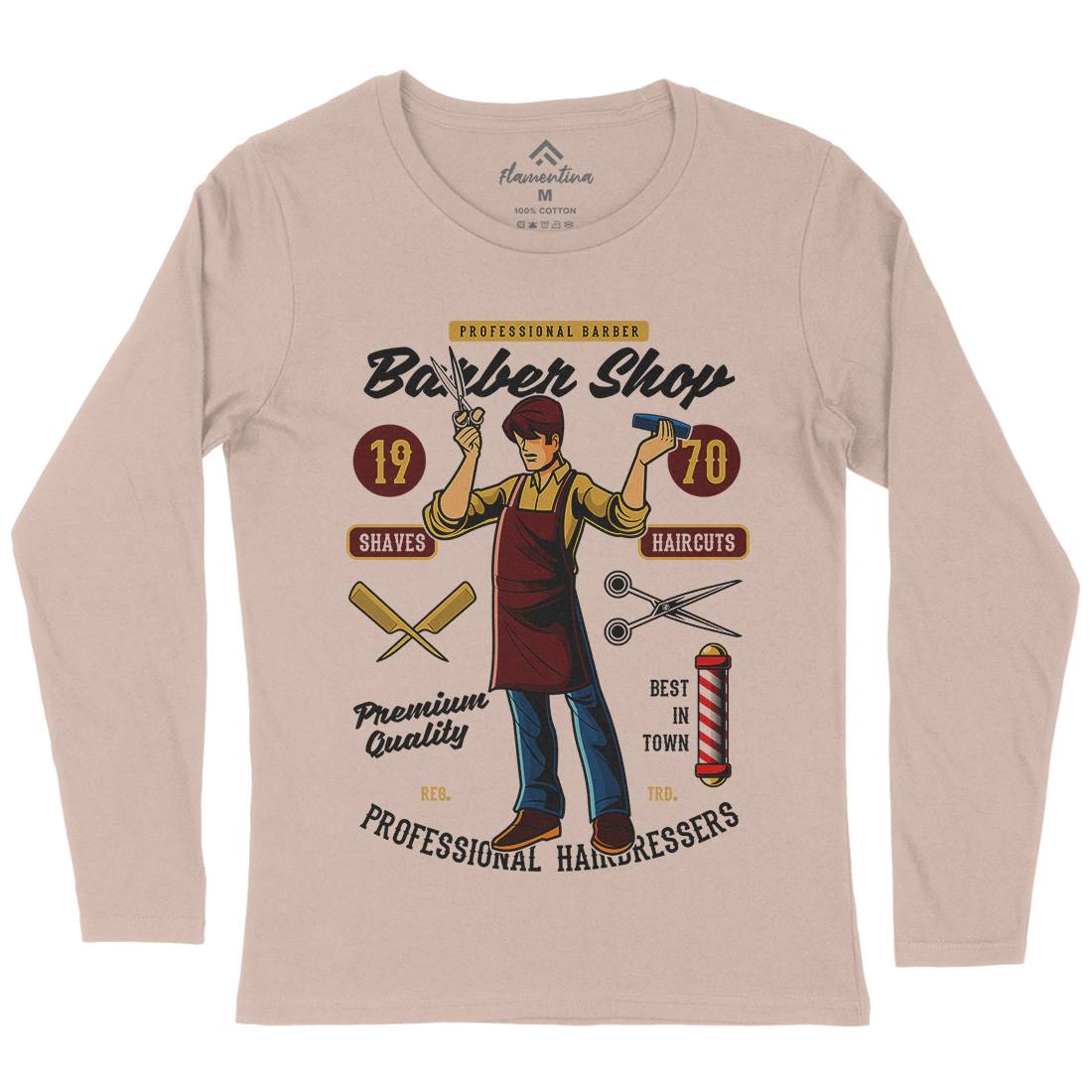 Shop Womens Long Sleeve T-Shirt Barber C310