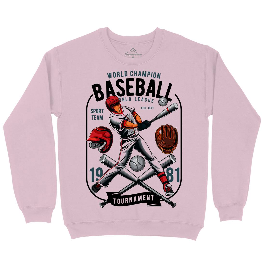 Baseball Kids Crew Neck Sweatshirt Sport C311