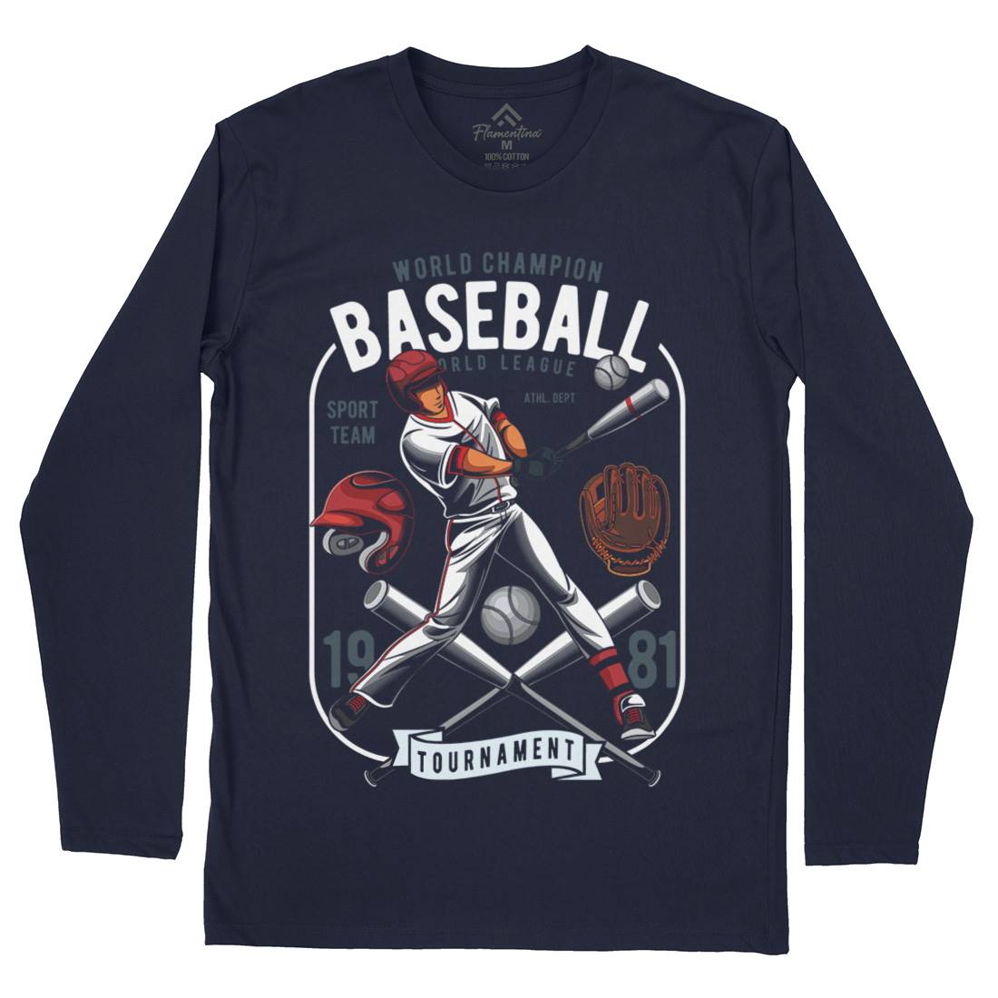Baseball Mens Long Sleeve T-Shirt Sport C311