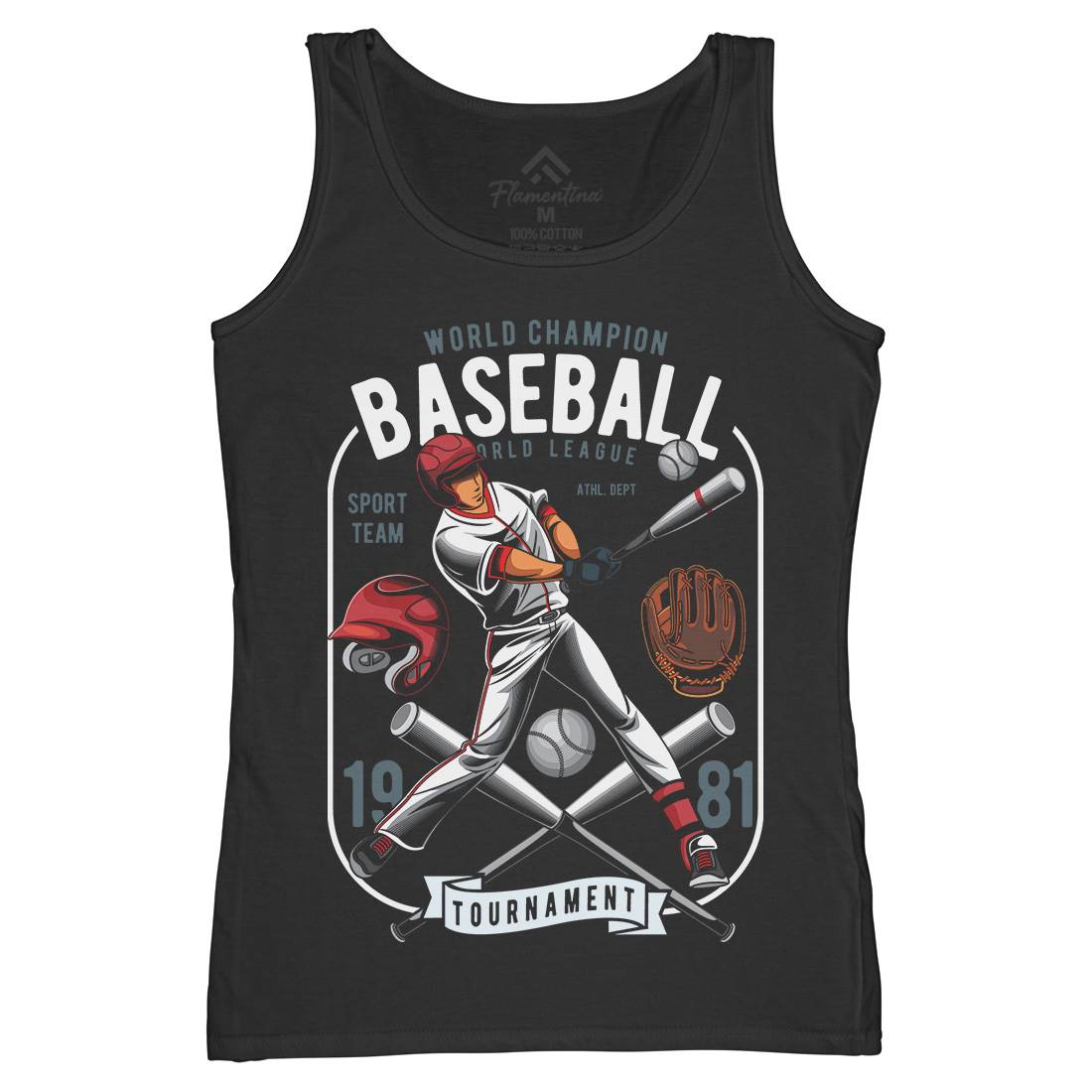 Baseball Womens Organic Tank Top Vest Sport C311