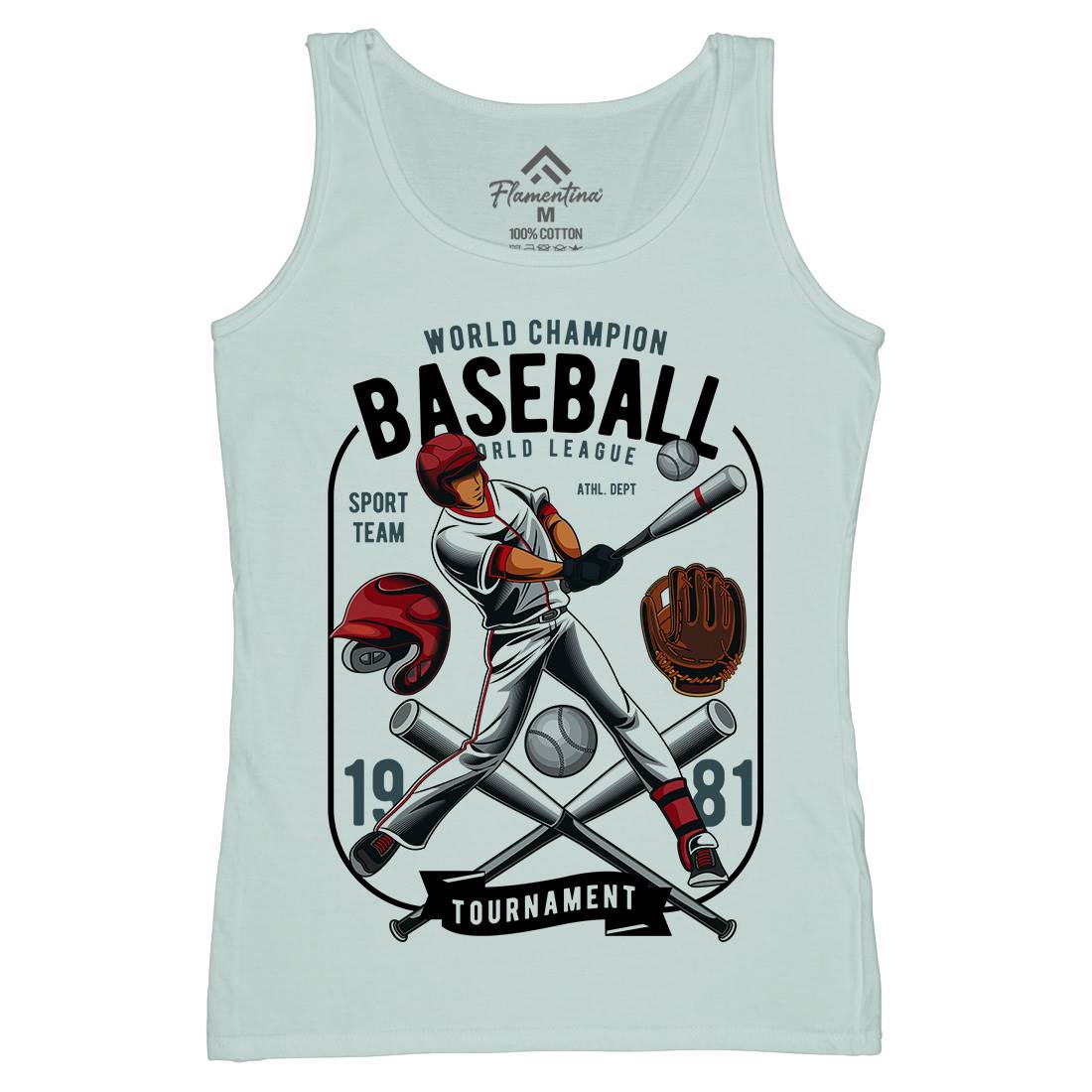 Baseball Womens Organic Tank Top Vest Sport C311