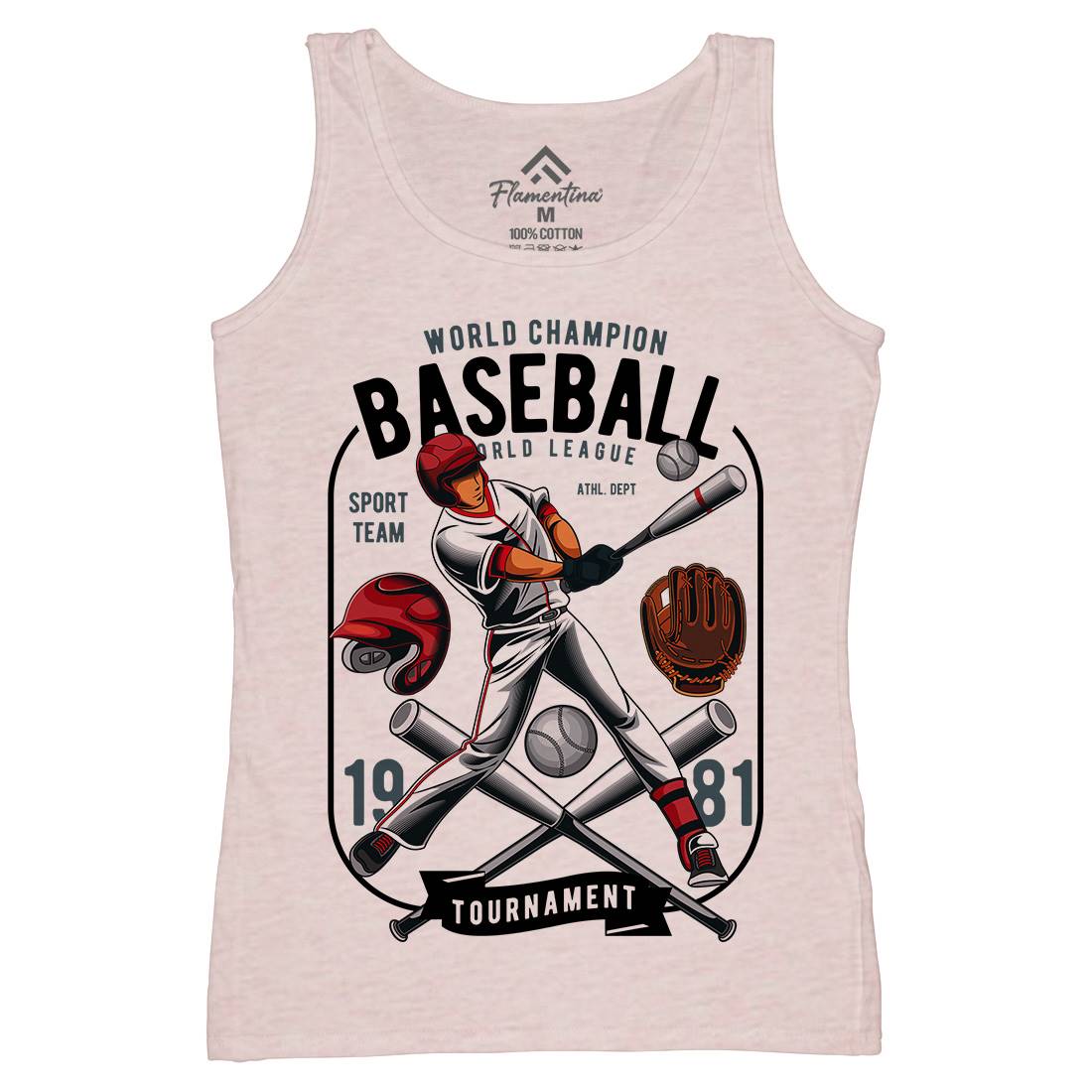 Baseball Womens Organic Tank Top Vest Sport C311