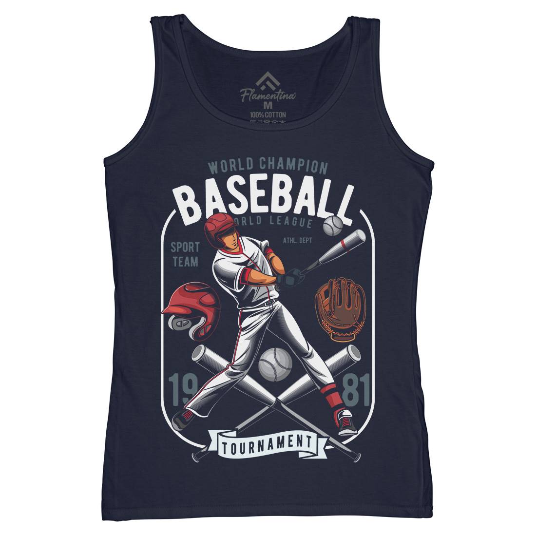 Baseball Womens Organic Tank Top Vest Sport C311