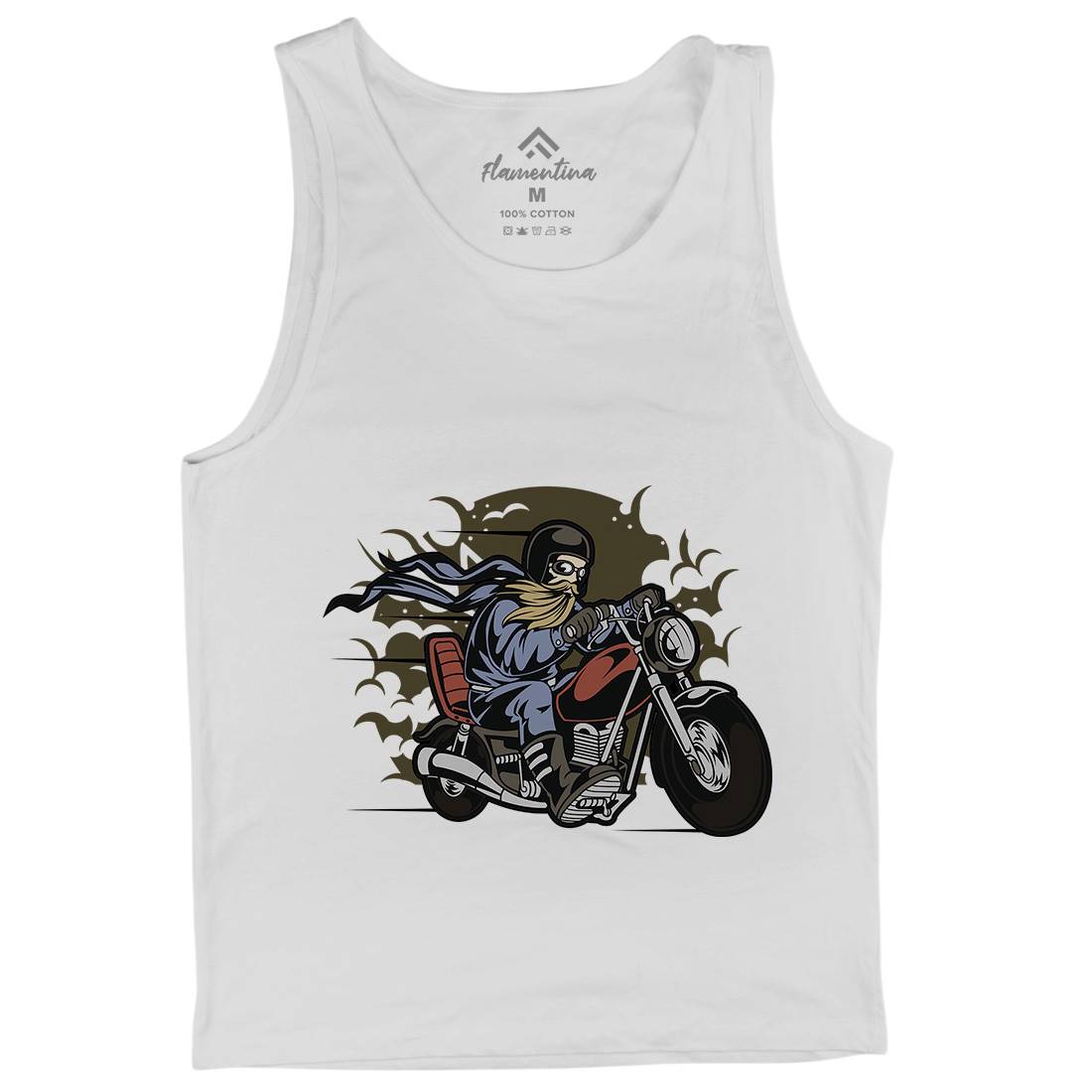Bearded Biker Mens Tank Top Vest Motorcycles C312